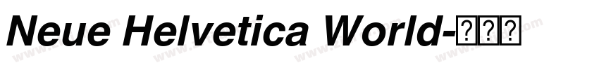 Neue Helvetica World字体转换